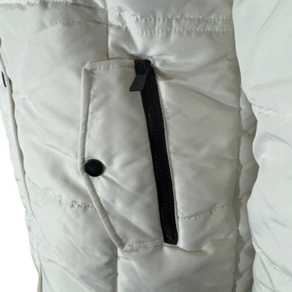DETAILS INTL Women's White Zipper Hooded Coat with Size PS - Picture 11 of 15